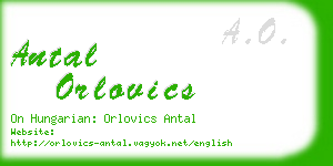 antal orlovics business card